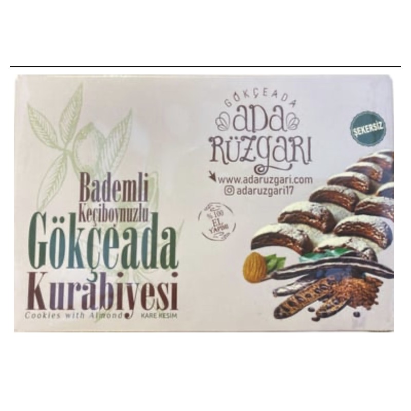 Ada Rüzgarı Keçiboynuzlu Bademli Şekersiz Kurabiye