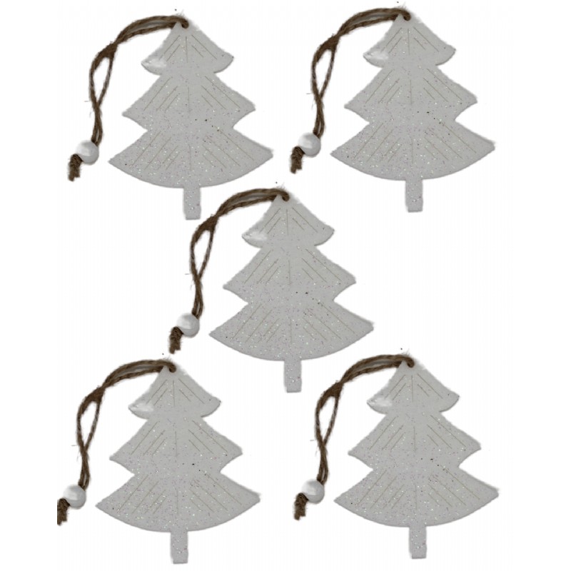 Yılbaşı Ağacı Simli Keçe Süs