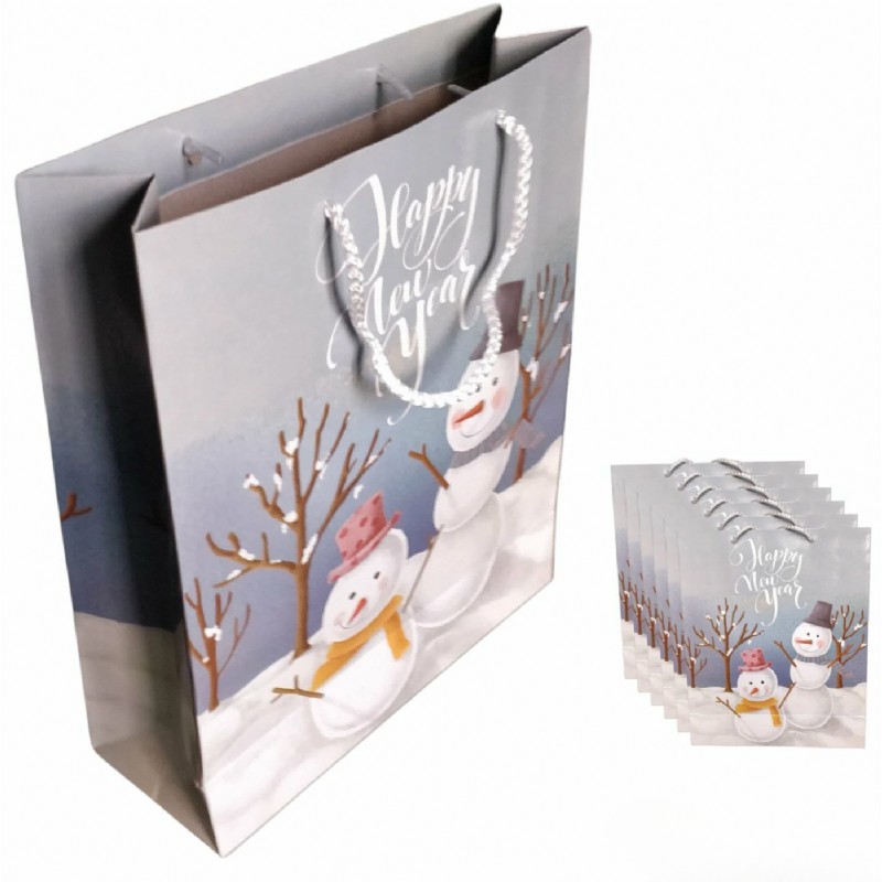 Yılbaşı Temalı İpli Karton Çanta