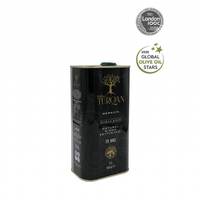 Villa TURQAN Erken Hasat Soğuk Sıkım Memecik Natürel Sızma Zeytinyağı