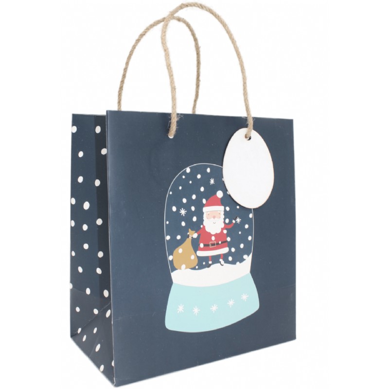 Yılbaşı Desenli Karton Çanta