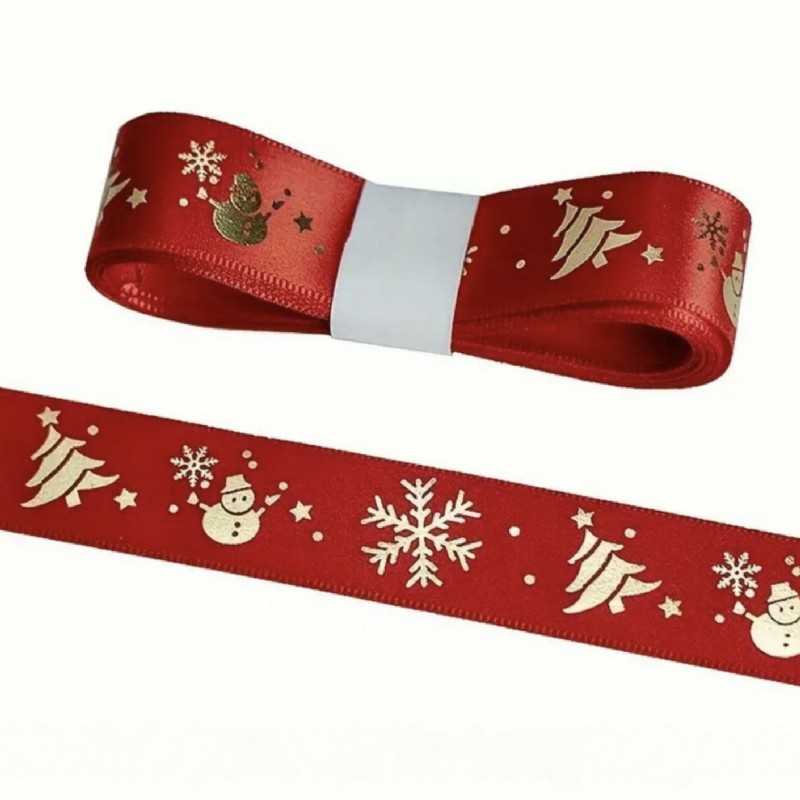 Yılbaşı Desenli Saten Kurdele