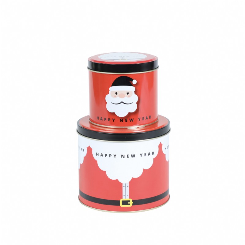 2'li Metal Yuvarlak Saklama Kabı