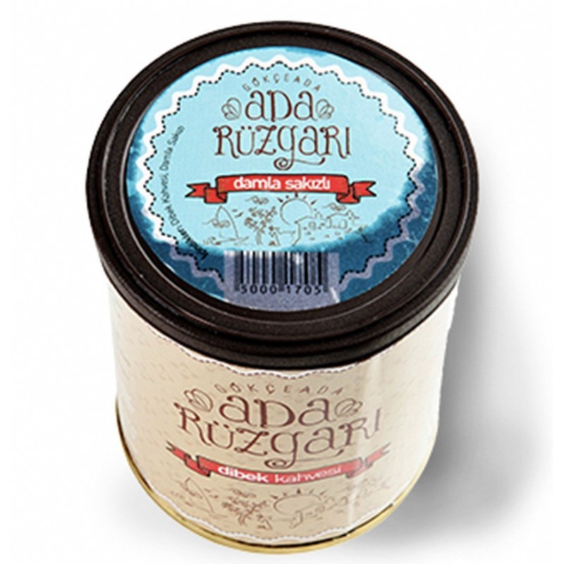 Ada Rüzgarı Gökçeada Damla Sakızlı Dibek Kahvesi Teneke Kutu