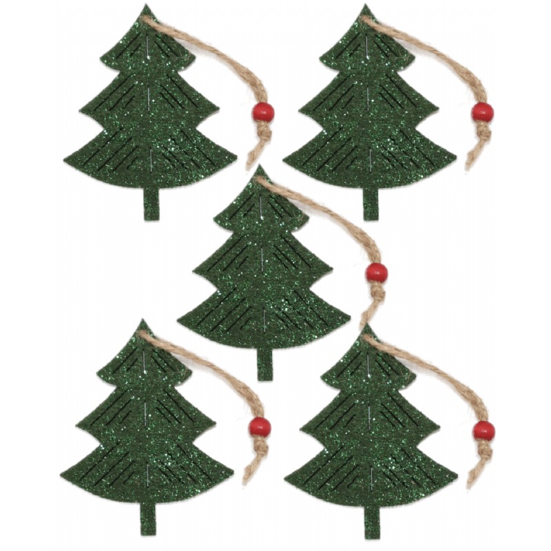 Yılbaşı Ağacı Simli Keçe Süs