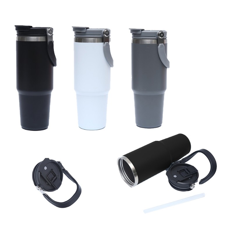 Katlanır Kulplu Çelik Termos