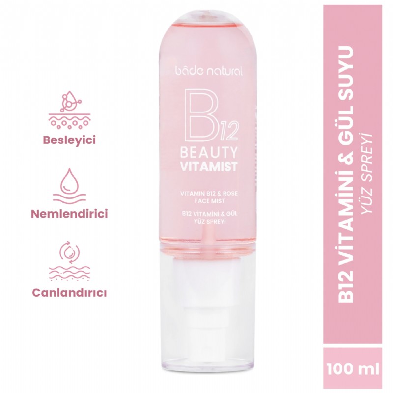 Bade Natural Beauty Vitamist B12 Vitamini & Gül Yüz Spreyi