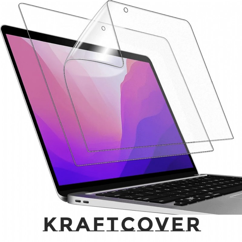 Kraftcover Macbook Pro & Air için Darbe Emici Ekran Koruyucu 2'li Paket