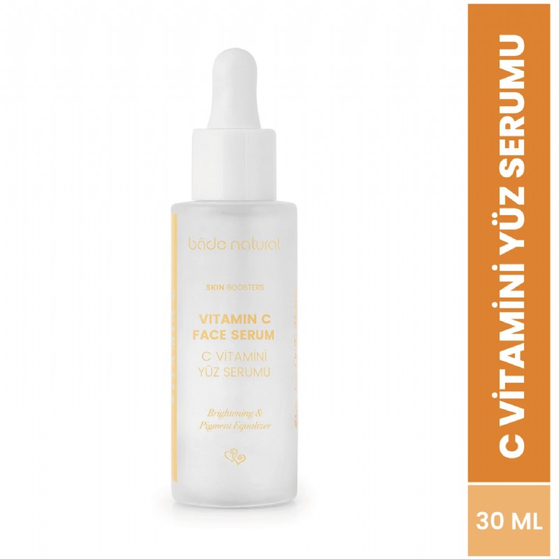 Bade Natural C Vitamini Yüz Serumu Aydınlatıcı, Ton Eşitleyici ve Leke Karşıtı