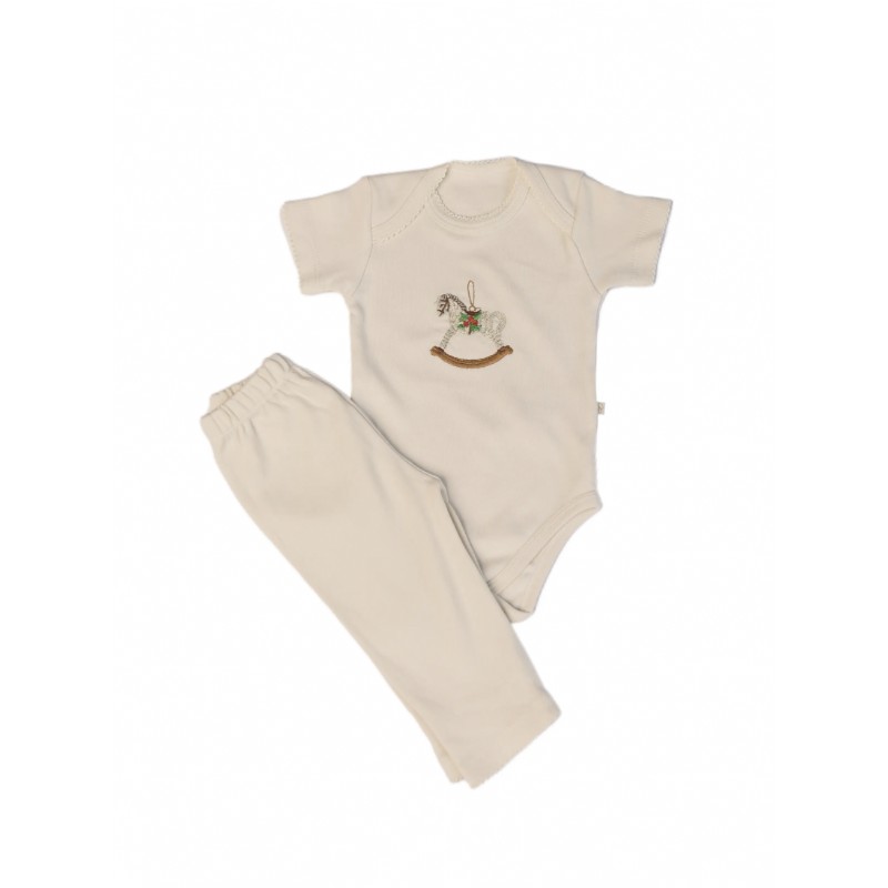 İlays Mabel Kısa Kollu Bebek Body Zıbın Takımı