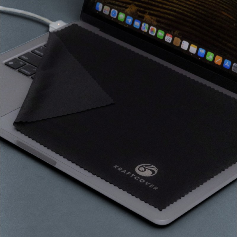 Kraftcover WhisperGuard Mikrofiber Klavye Örtüsü & Temizleme Bezi (2'li Paket)