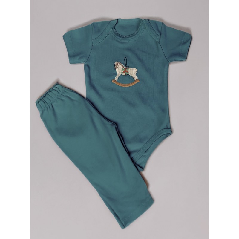 İlays Mabel Kısa Kollu Bebek Body Zıbın Takımı