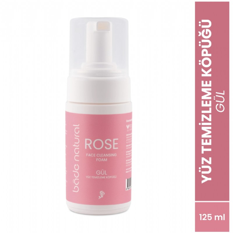 Bade Natural Gül Suyu Yüz Temizleme Köpüğü %100 Doğal ve Vegan