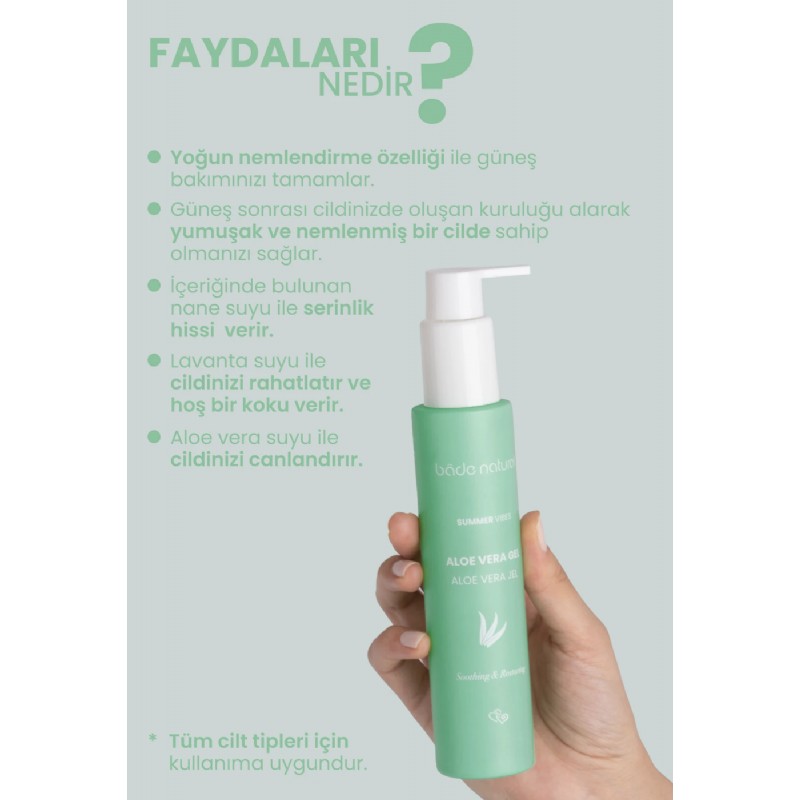 Bade Natural Aloe Vera Jel Güneş Sonrası Nemlendirici