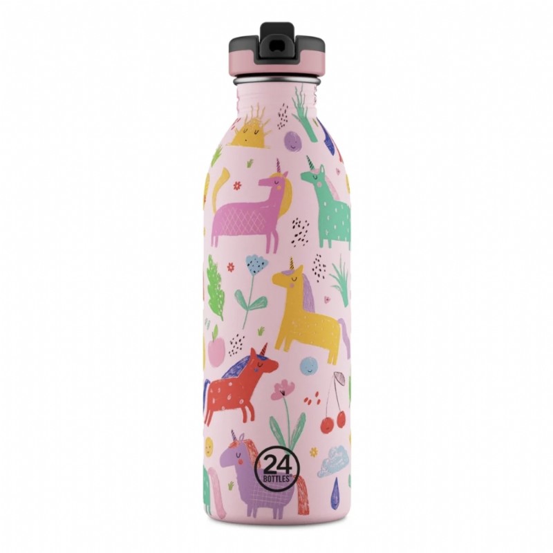 24 Bottles Kids Bottle Pipetli Paslanmaz Çelik Çocuk Su Matarası 500 ml