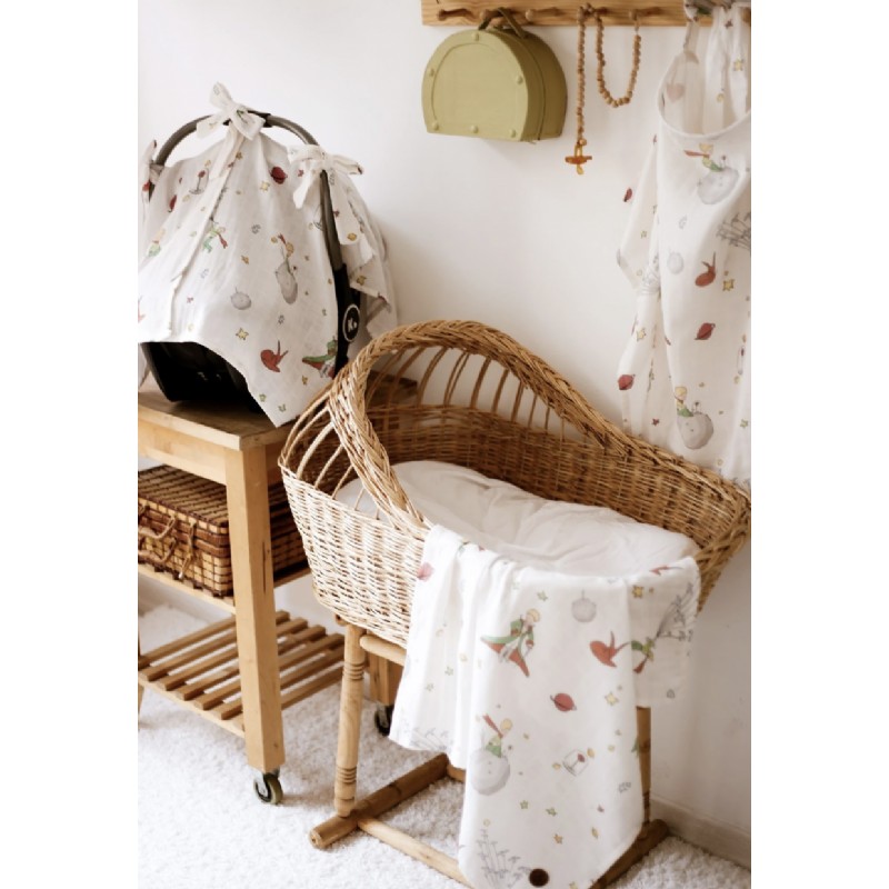 İlays Mabel Küçük Prens Desenli Müslin Örtü / Emzirme Örtüsü / Puset Örtüsü