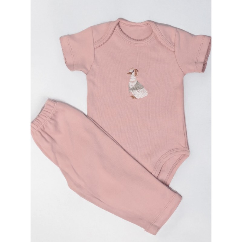 İlays Mabel Kısa Kollu Bebek Body Zıbın Takımı