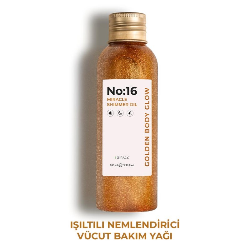 Sinoz No:16 Mucizevi Işıltılı Vücut Bakım Yağı