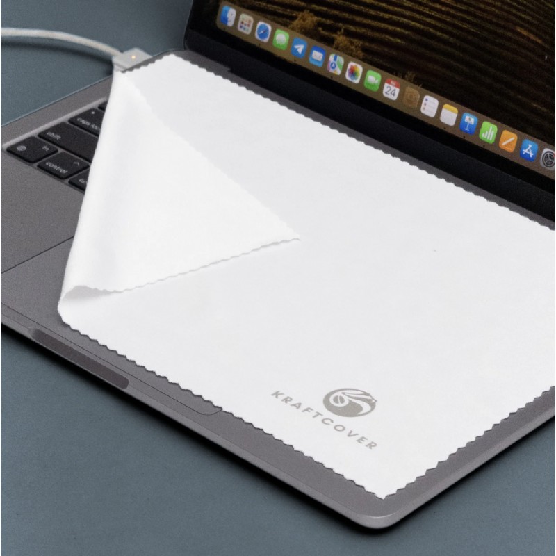 Kraftcover WhisperGuard Mikrofiber Klavye Örtüsü & Temizleme Bezi (2'li Paket)