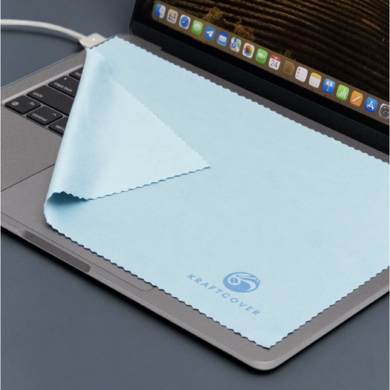 Kraftcover WhisperGuard Mikrofiber Klavye Örtüsü & Temizleme Bezi (2'li Paket)