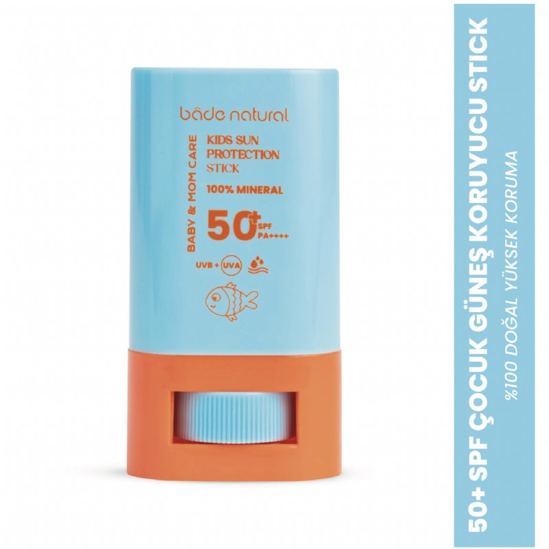 Bade Natural %100 Doğal ve Mineral Filtreli Yüksek Korumalı Çocuk Güneş Koruyucu Stick