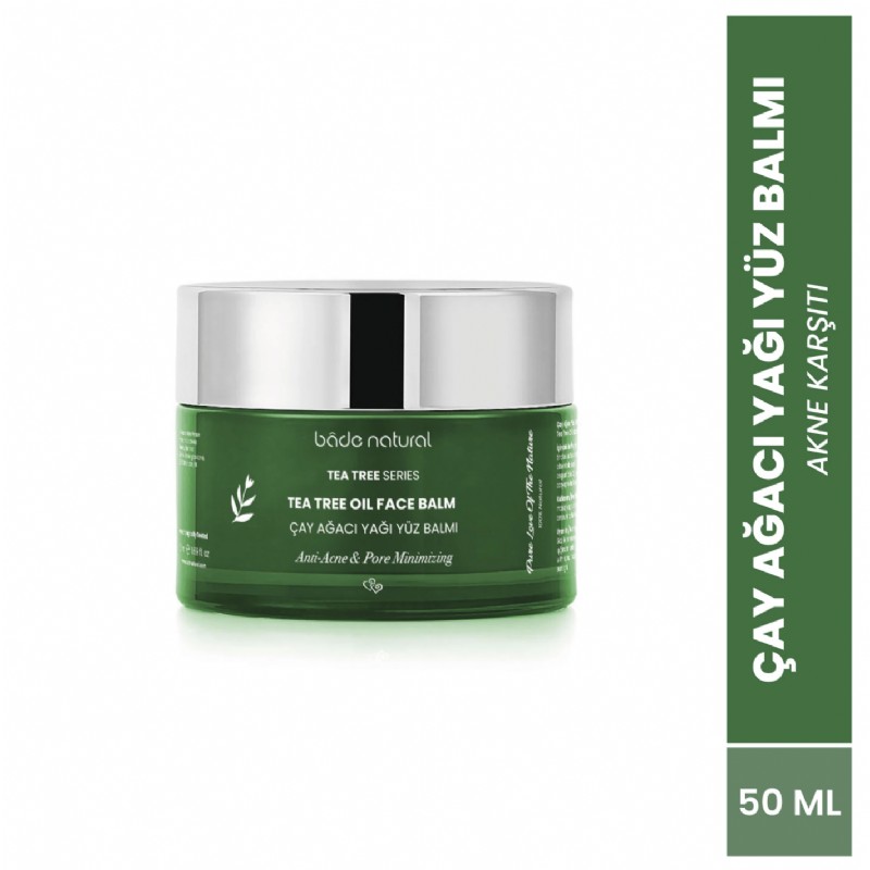 Bade Natural Çay Ağacı Akne Karşıtı ve Gözenek Sıkılaştırıcı Arındırıcı Yüz Balmı