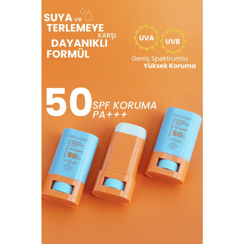 %100 Doğal ve Mineral Filtreli Yüksek Korumalı Çocuk Güneş Koruyucu Stick
